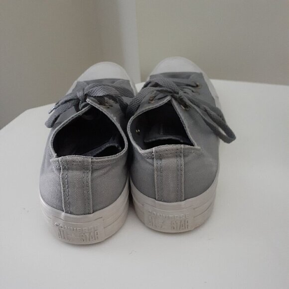 Converse Women's Size 8 Unisex Light Gray Canvas All Star Chuck Taylor Sneakers - Picture 4 of 12